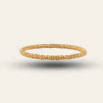 Chunky Gold Grain Bangle - Dainty London