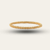 Chunky Gold Grain Bangle - Dainty London