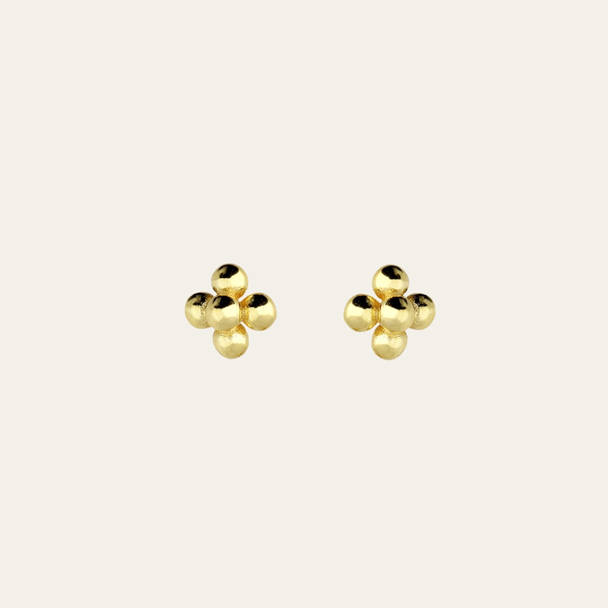 Dainty Gold Cluster Stud Earrings - Dainty London