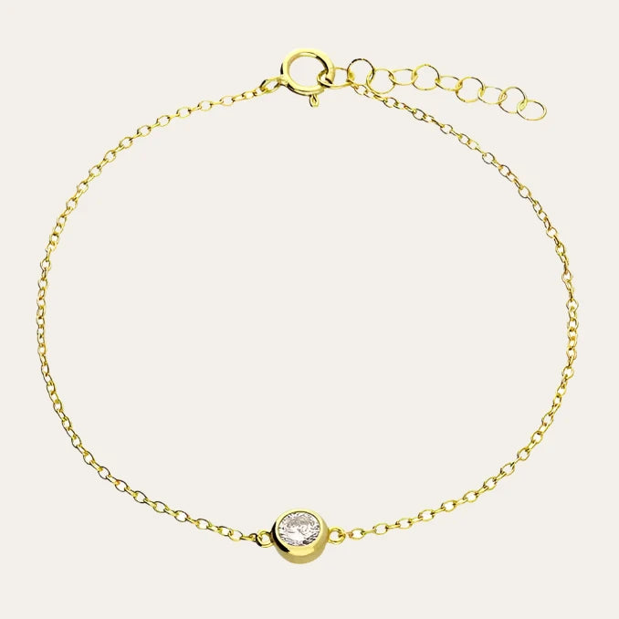 Dainty Gold Moissanite Bracelet - Dainty London