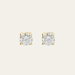 Dainty Gold Moissanite Stud Earrings - Dainty London