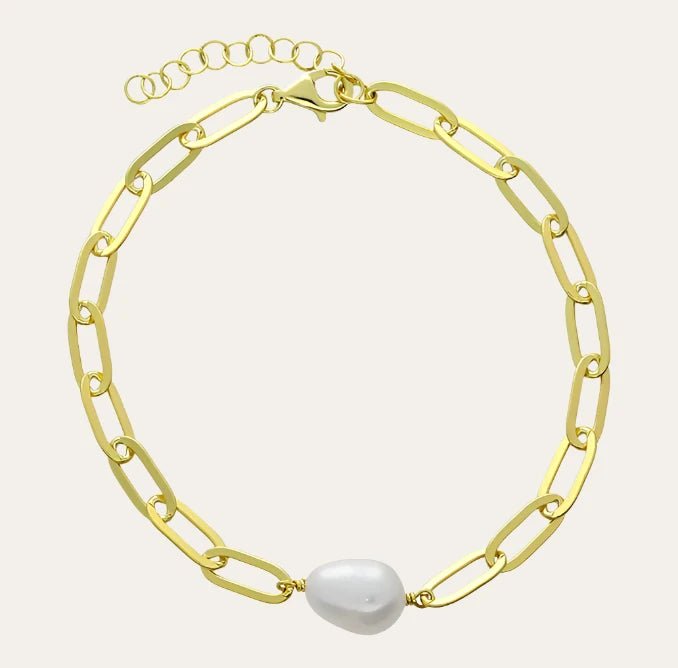 Dainty Gold Pearl Bracelet - Dainty London