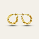 Gold Barnacle Huggie Hoop Earrings - Dainty London