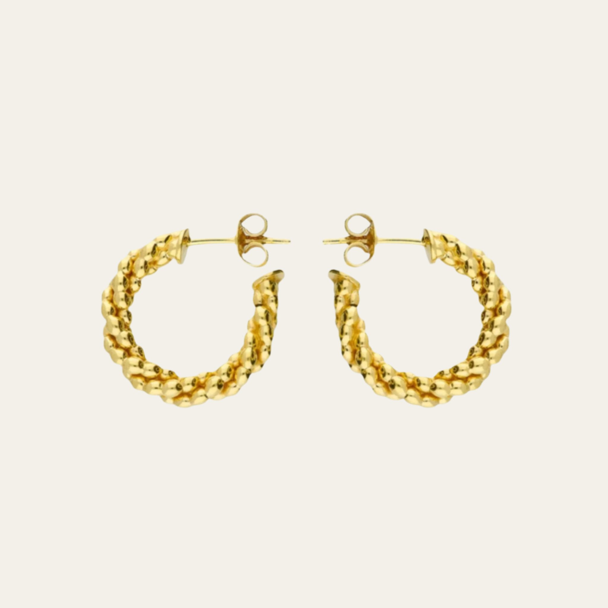 Gold Barnacle Huggie Hoop Earrings - Dainty London