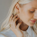 Gold Barnacle Huggie Hoop Earrings - Dainty London- earrings