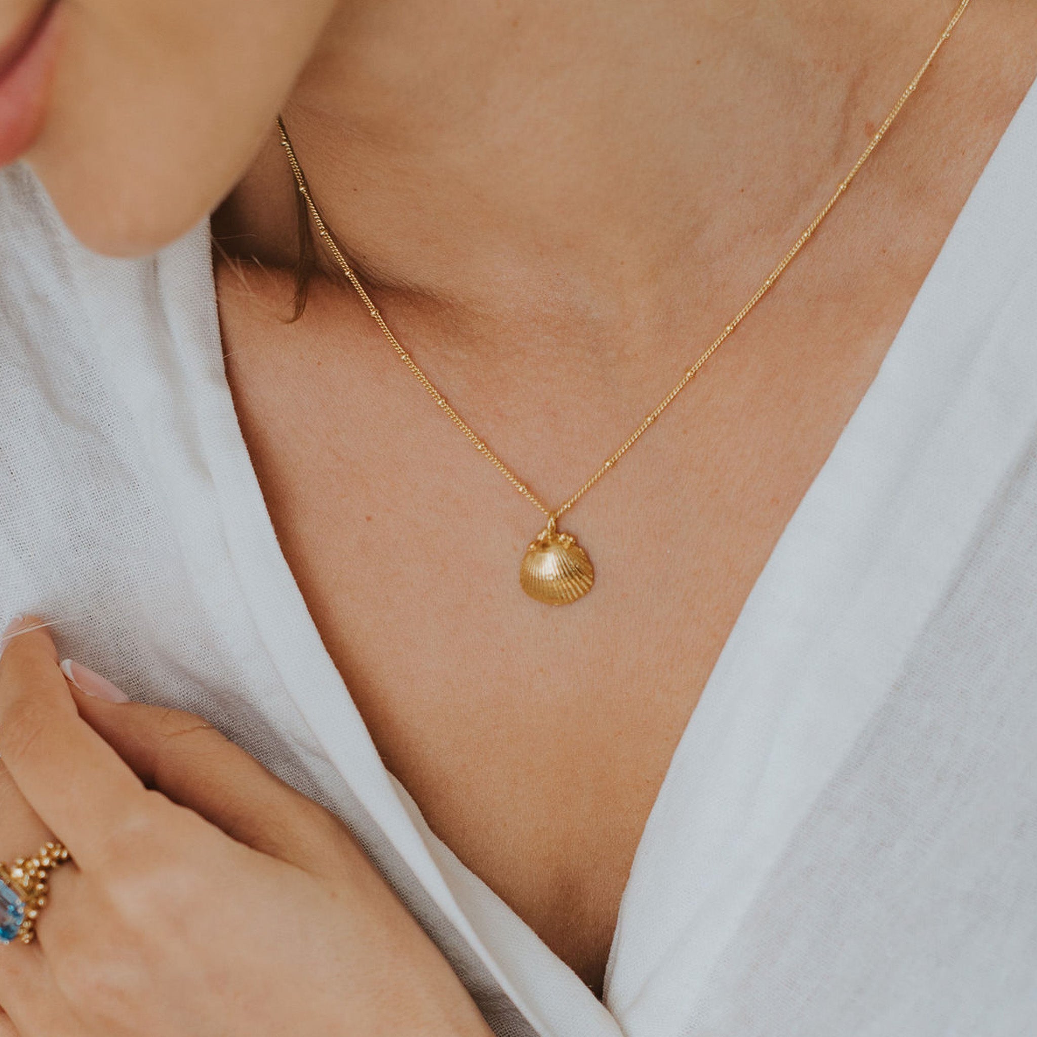 Gold Seashell Necklace - Dainty London