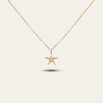 Gold Starfish Necklace - Dainty London