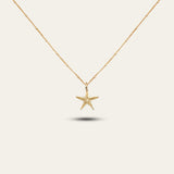 Gold Starfish Necklace - Dainty London