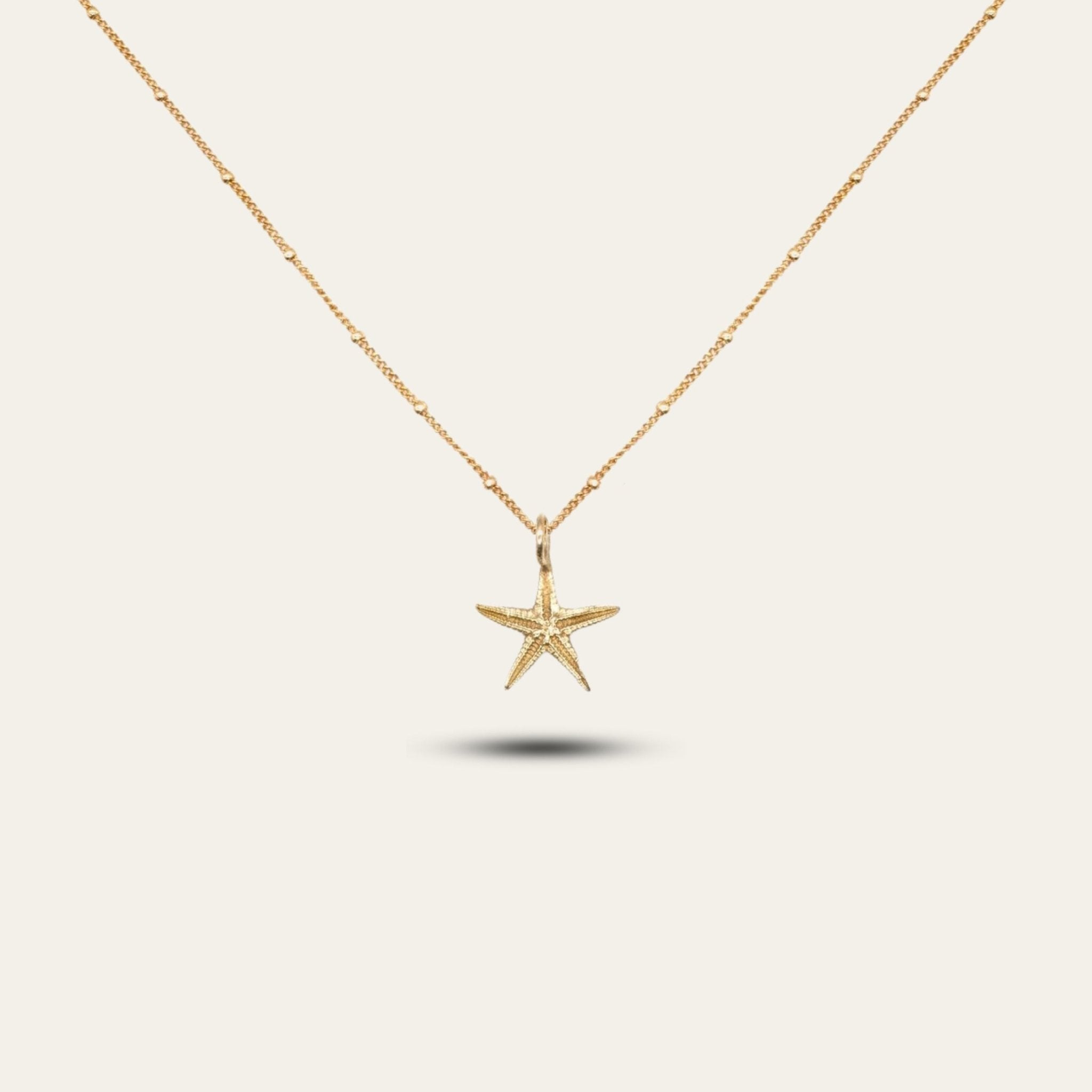 Gold Starfish Necklace - Dainty London