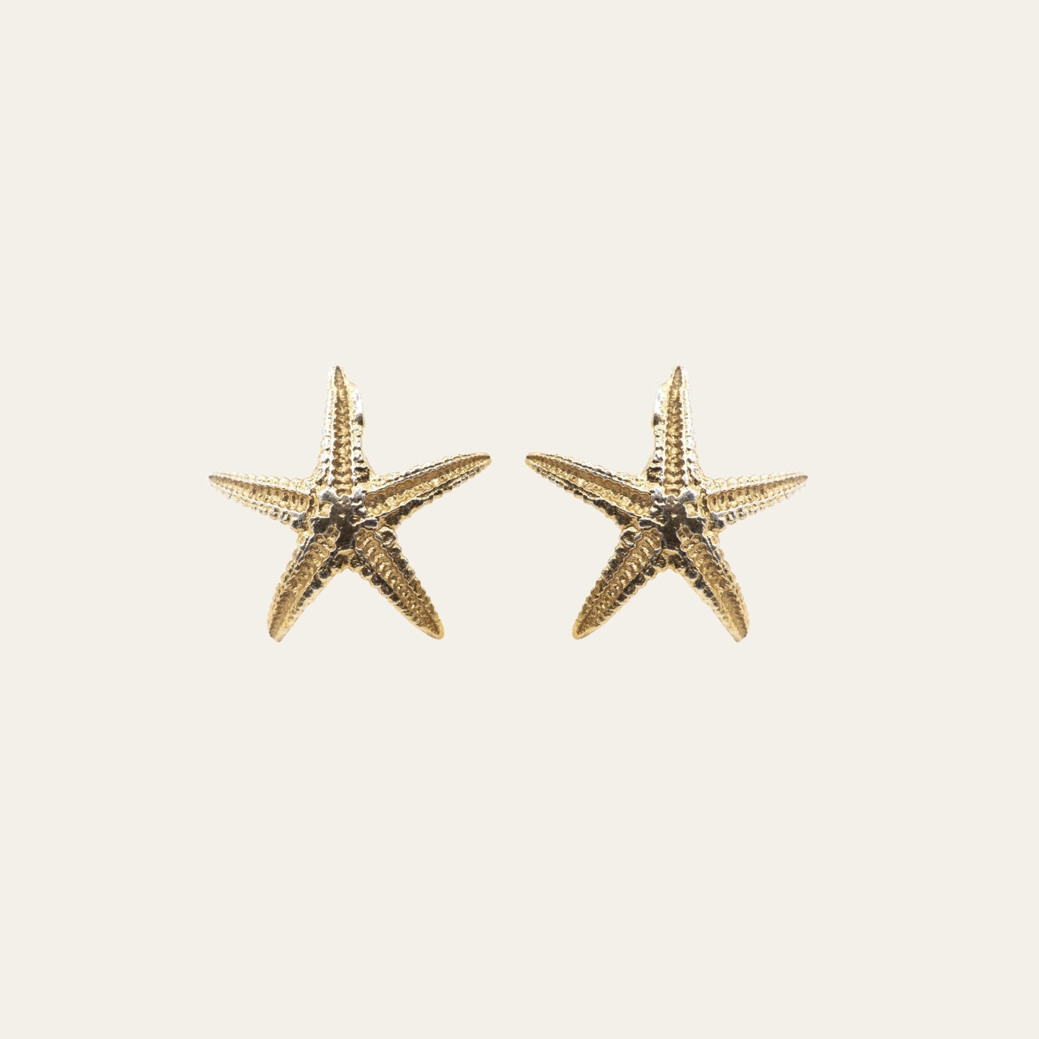 Gold Starfish Studs - Dainty London