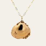 Large Gold Seashell Necklace - Dainty London