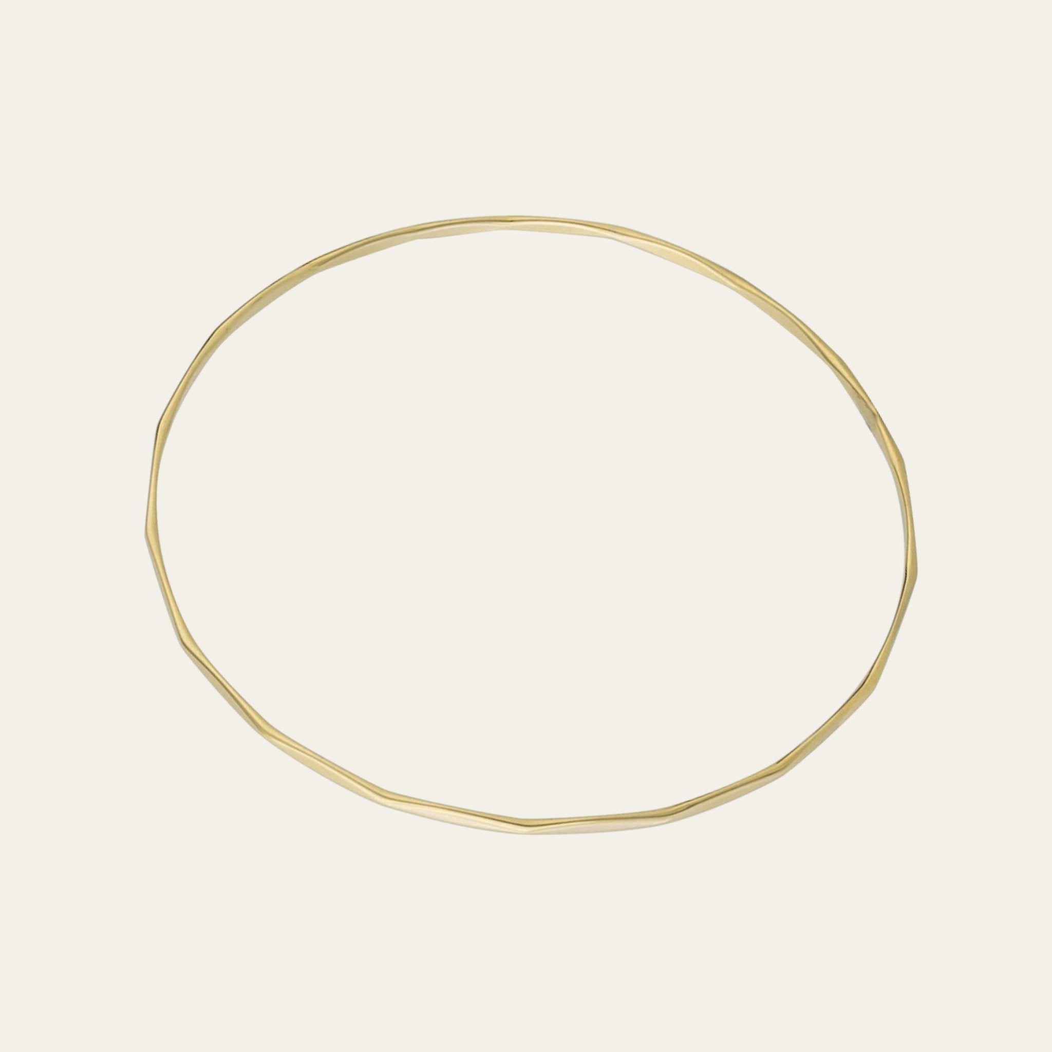 Limited Edition Faceted Dainty Gold Bangle - Dainty London