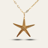 Maxi Gold Starfish Necklace - Dainty London