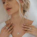 Maxi Silver Starfish Necklace - Dainty London