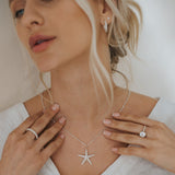 Maxi Silver Starfish Necklace - Dainty London