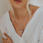 Maxi Silver Starfish Necklace - Dainty London