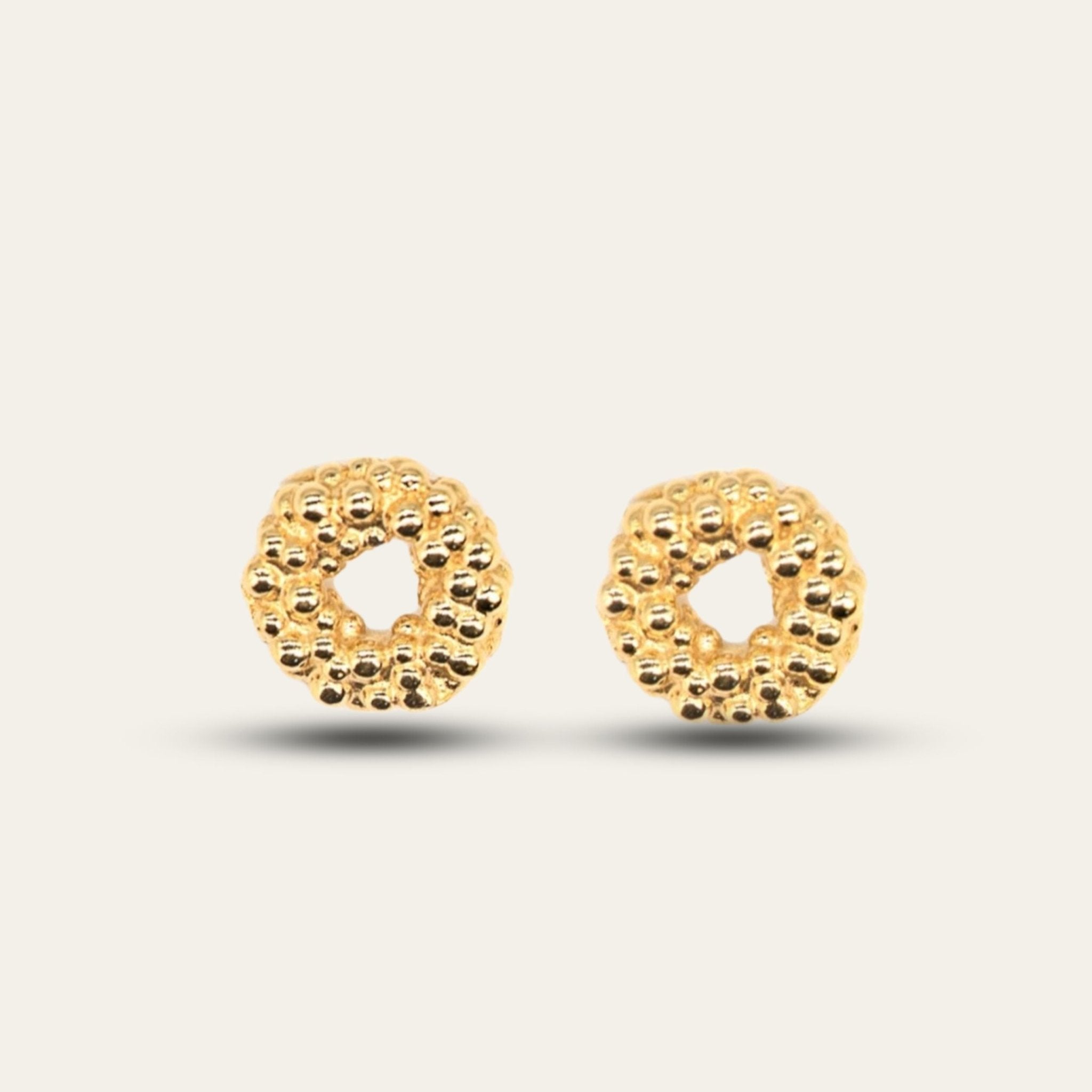 Mini Gold Barnacle Hoops - Dainty London