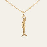 Mini Zennor Mermaid Gold Necklace - Dainty London