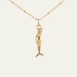 Mini Zennor Mermaid Gold Necklace - Dainty London