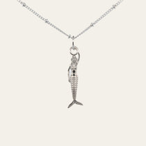 Mini Zennor Mermaid Silver Necklace - Dainty London