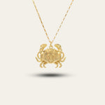 Mr Crab Gold Necklace - Dainty London