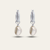 Silver Pearl Drop Earrings - Dainty London