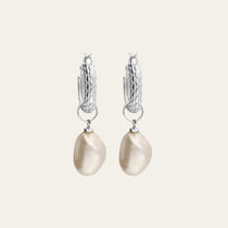 Silver Pearl Drop Earrings - Dainty London