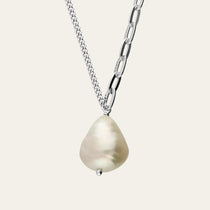 Silver Pearl Necklace - Dainty London