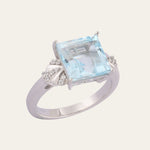 Silver Sky Blue Topaz Ring - Dainty London