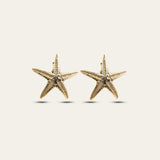 Solid 9ct Gold Starfish Studs - Dainty London