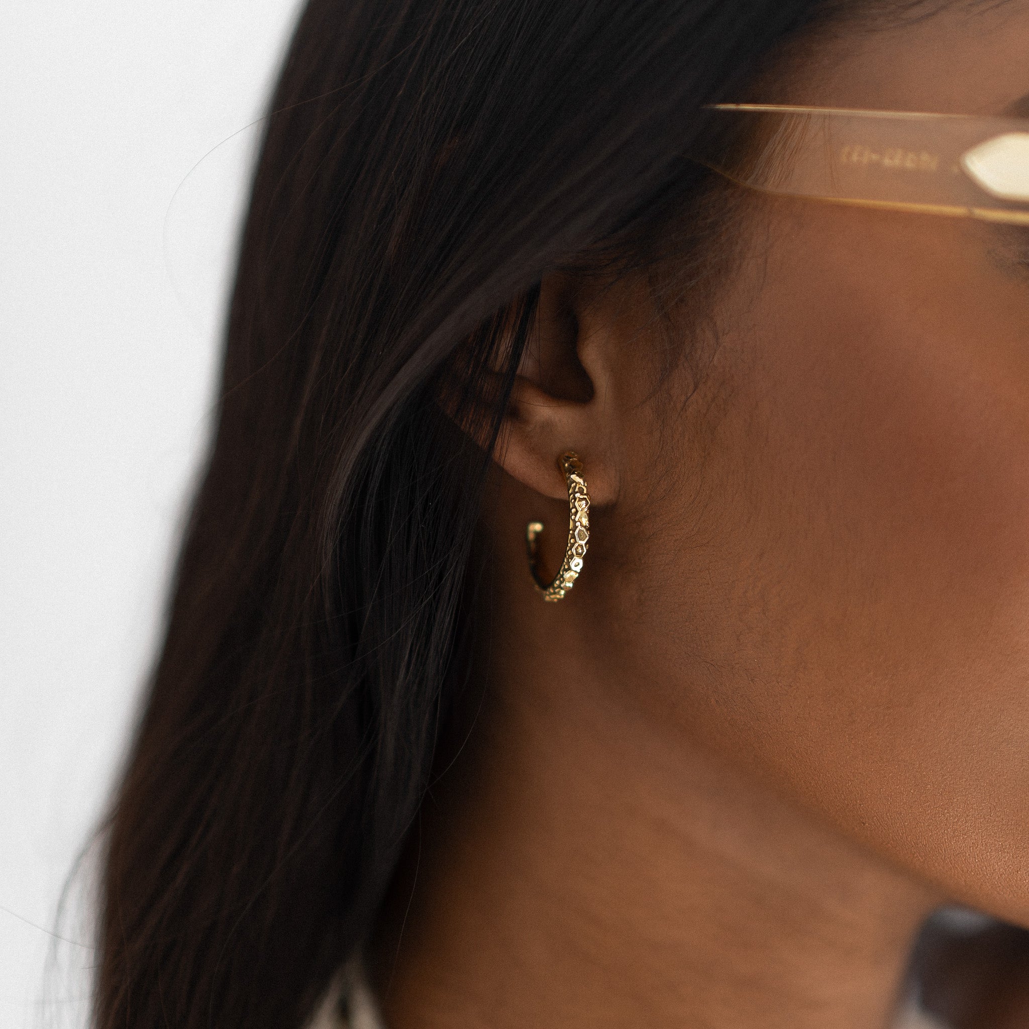 Solid Gold Hebe Hoops - Dainty London