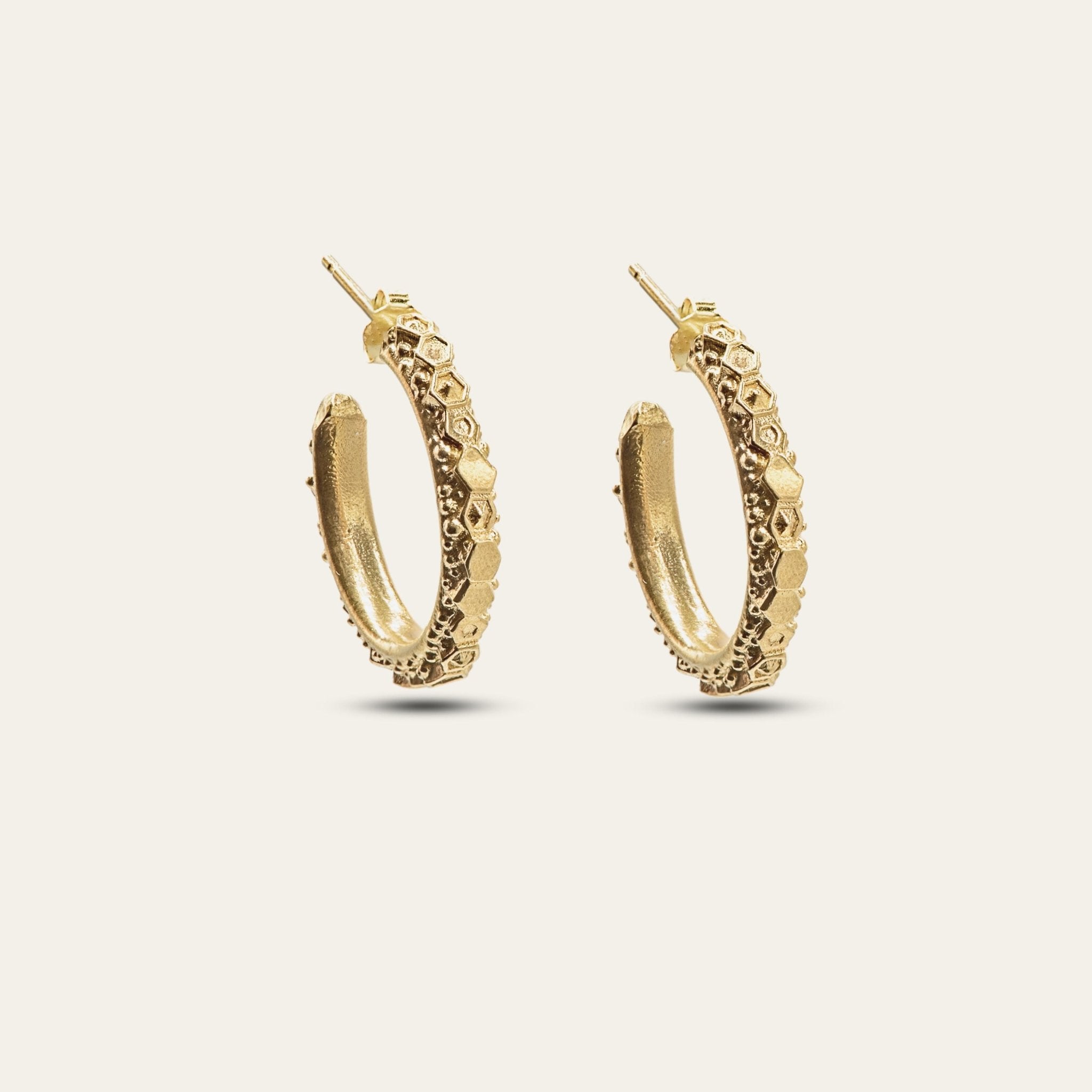 Solid Gold Hebe Hoops - Dainty London