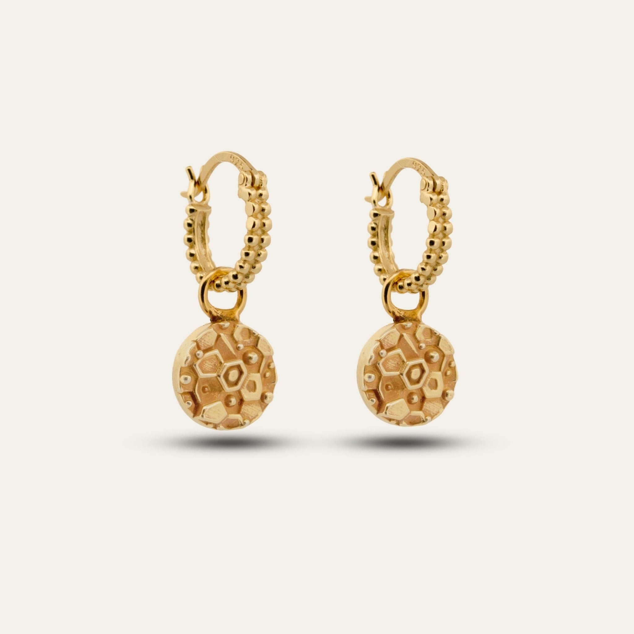 Solid Gold Hemera Hoops - Dainty London