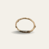 Solid Gold Walnut Twig Ring - Dainty London