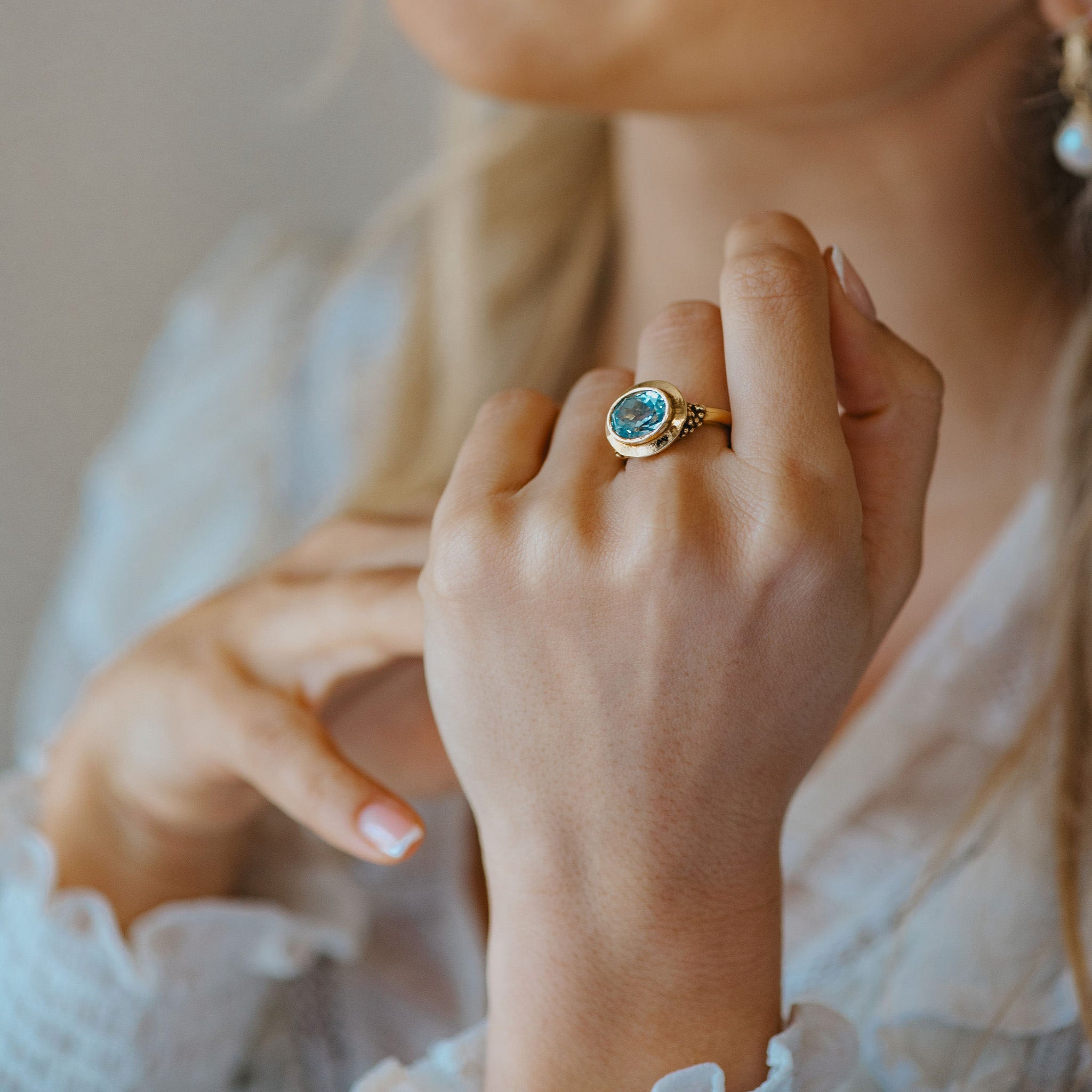 The Gold Avery Ring - Dainty London