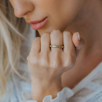 The Gold Hebe Ring - Dainty London-