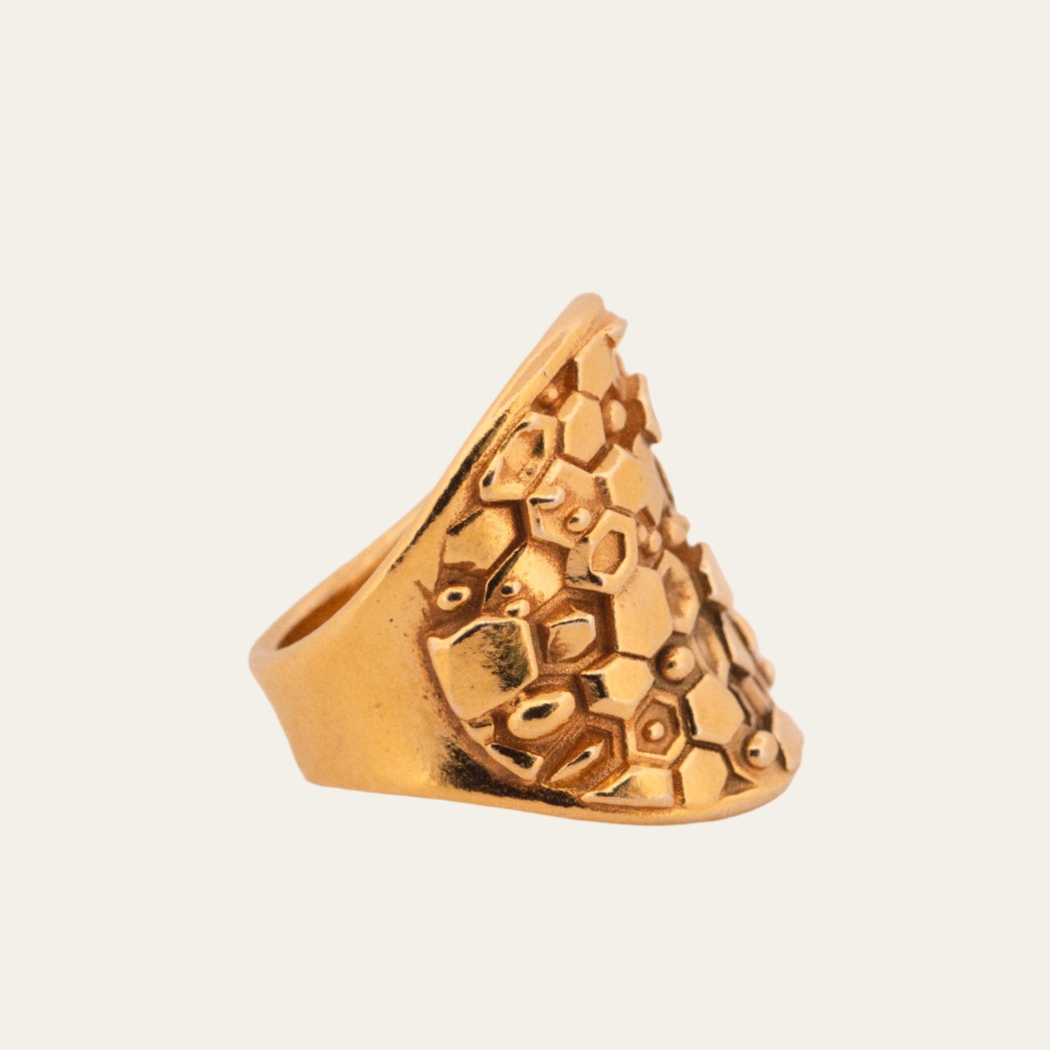 The Gold Hemera Saddle Ring - Dainty London