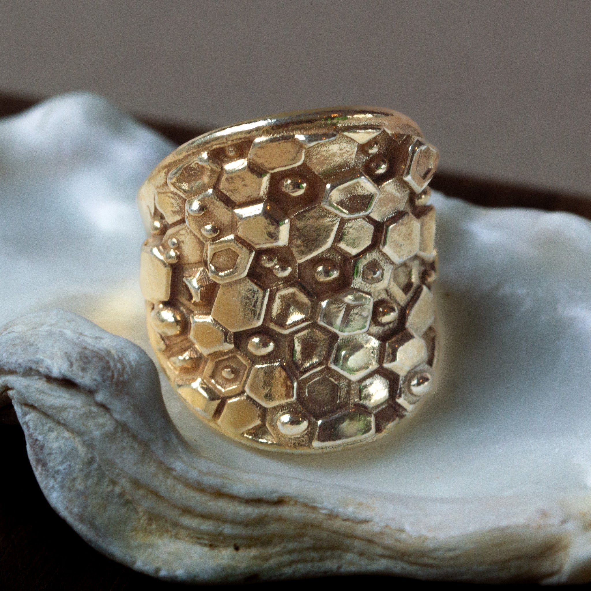 The Gold Hemera Saddle Ring - Dainty London