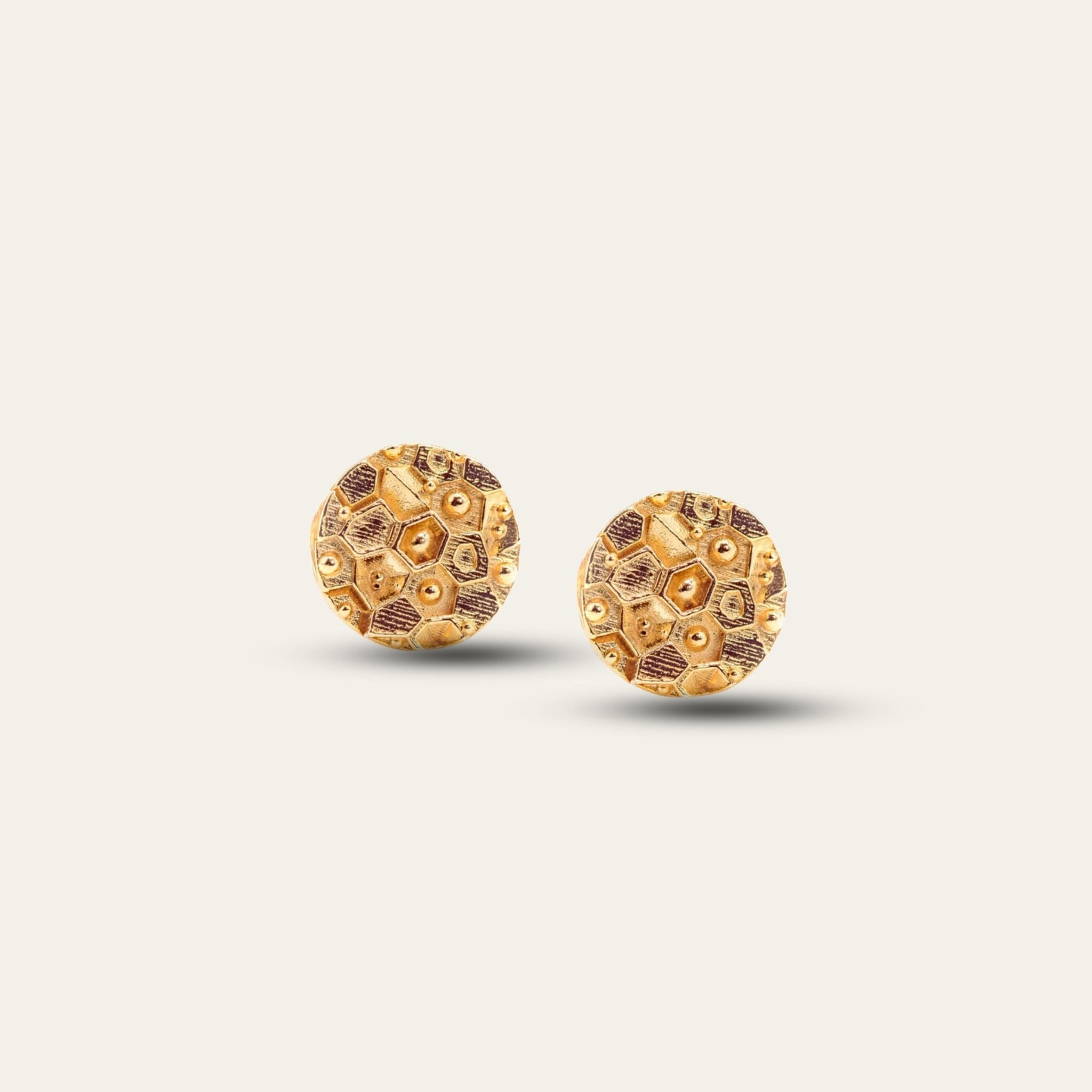 The Gold Hemera Studs - Dainty London