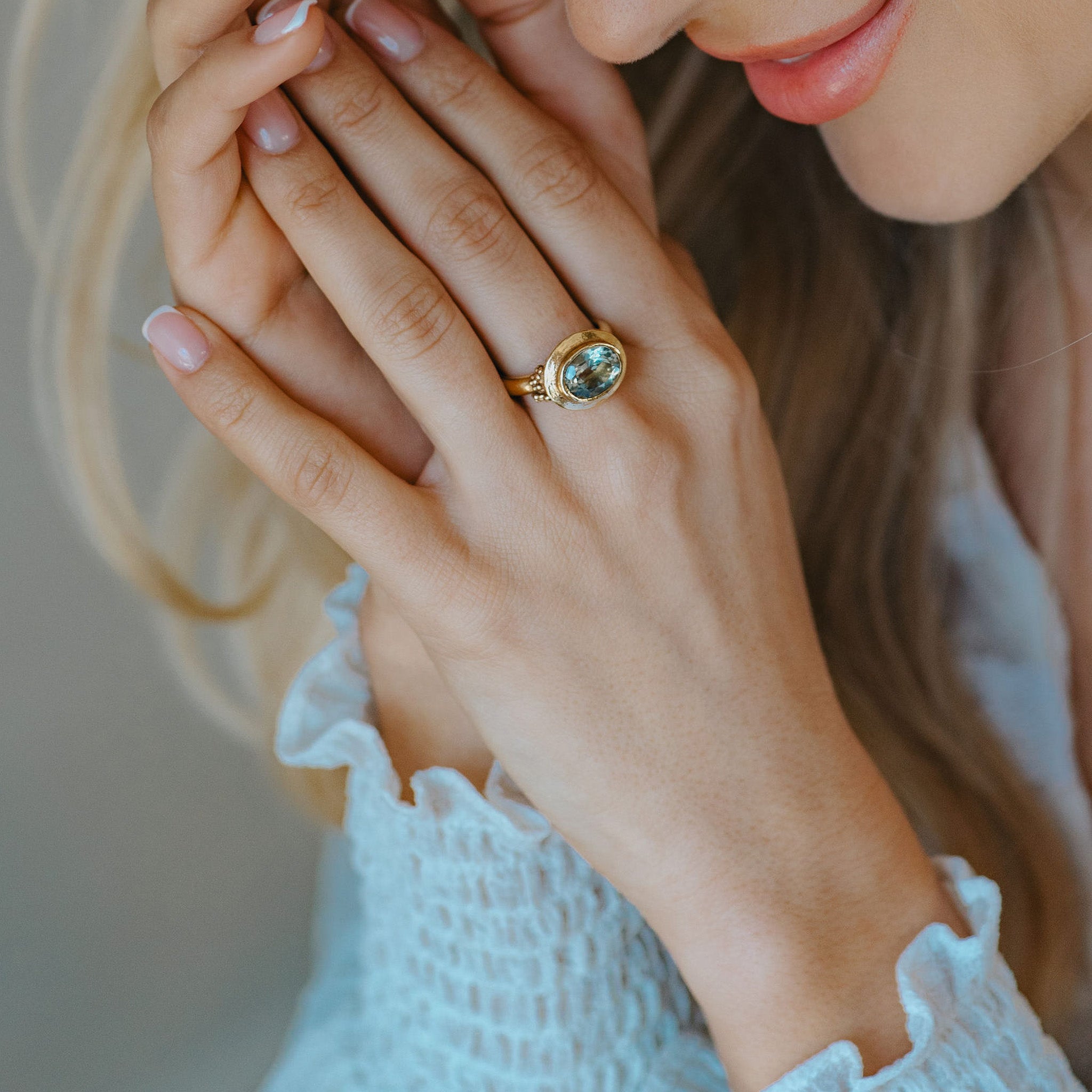 The Gold Margo Ring - Dainty London