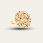 The Gold Round Hemera Ring - Dainty London