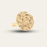 The Gold Round Hemera Ring - Dainty London