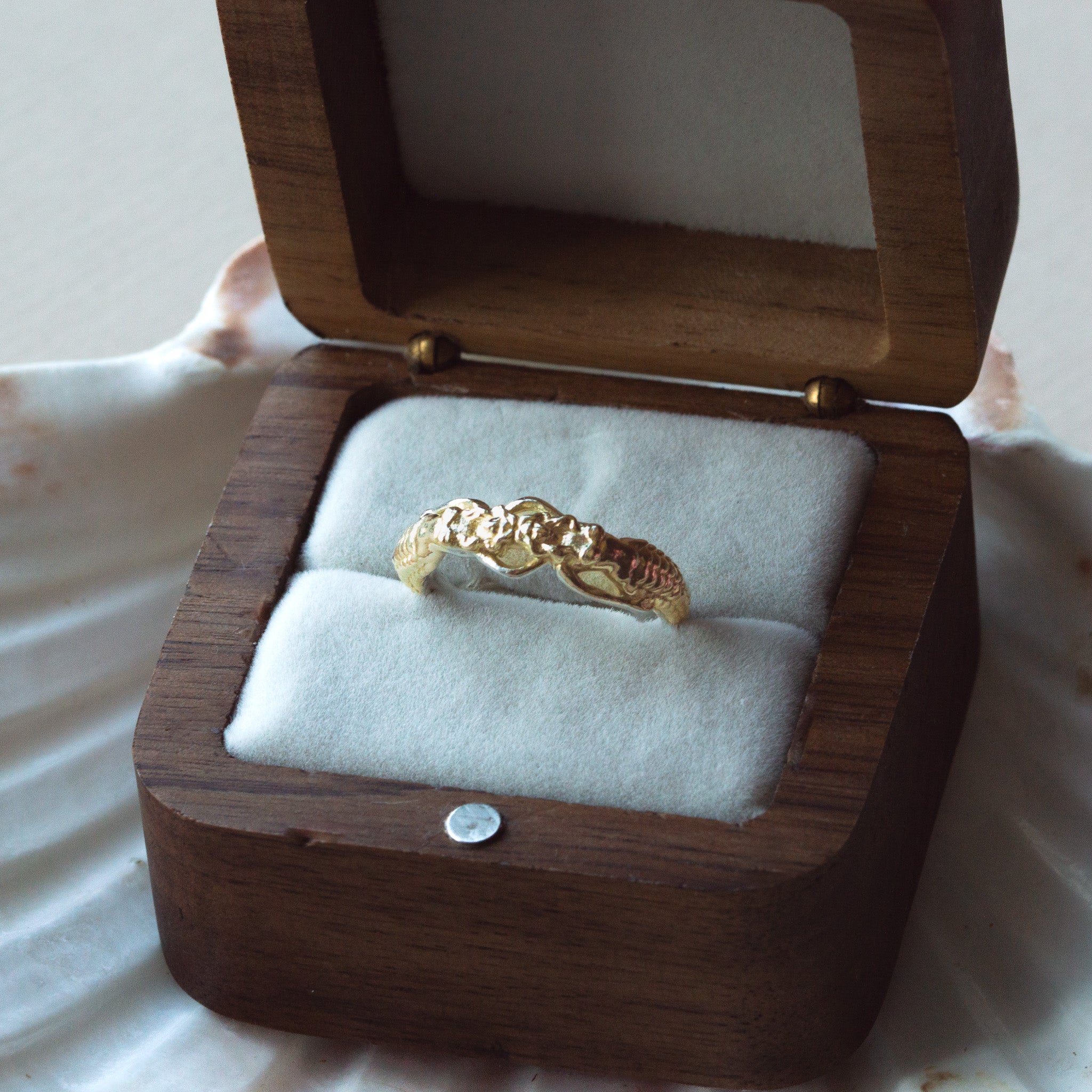 The Gold Zennor Ring - Dainty London