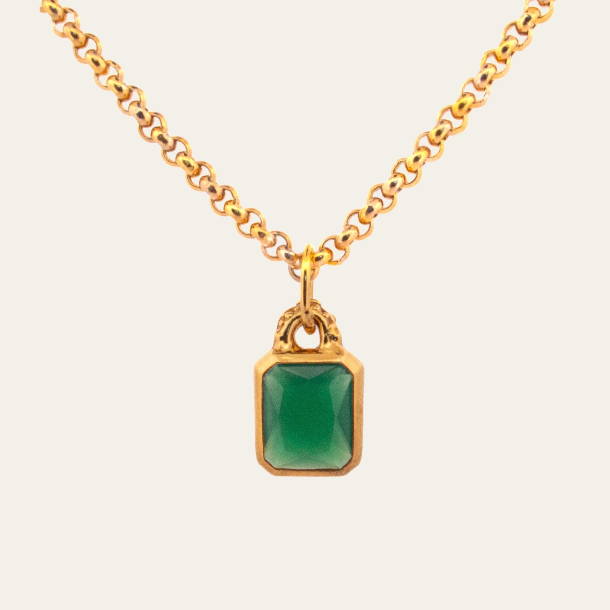 The Maxi Gold Agate Necklace - Dainty London