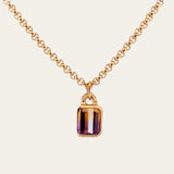 The Maxi Gold Ameterine Necklace - Dainty London