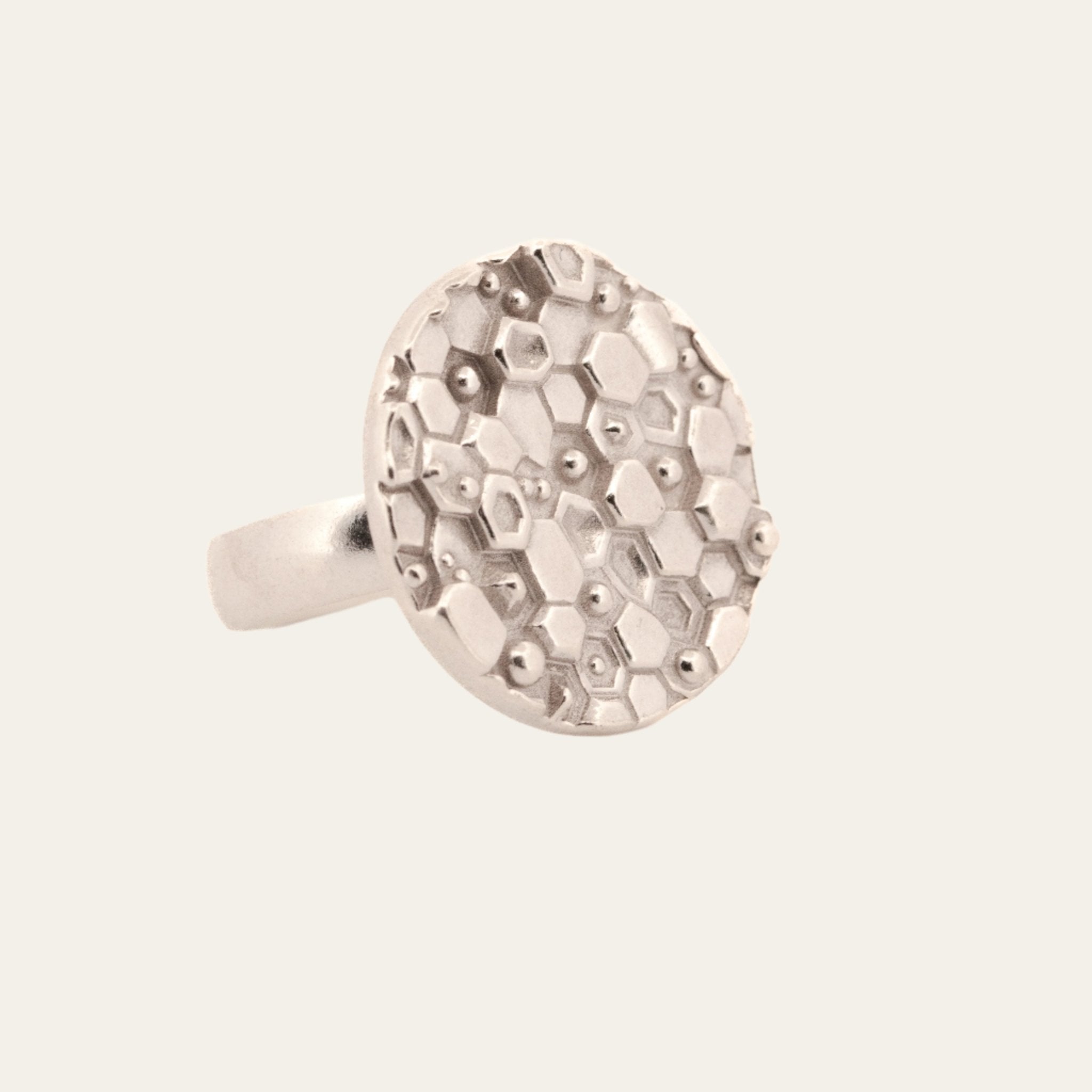 The Silver Round Hemera Ring - Dainty London