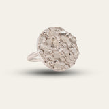 The Silver Round Hemera Ring - Dainty London