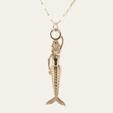 Zennor Mermaid Gold Necklace - Dainty London