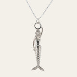 Zennor Mermaid Silver Necklace - Dainty London